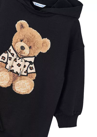 Rochie hanorac cu gluga - negru - Mayoral  9 ani