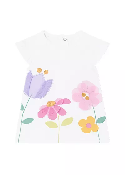 Rochie imprimeu floral Better Cotton - Mayoral  6-9 luni (75 cm)