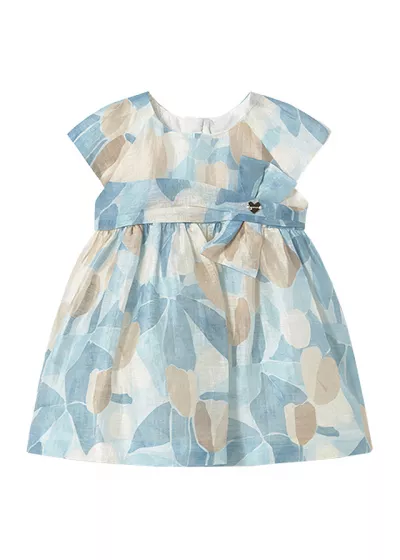 Rochie imprimeu flori - Bleu/Bej - Mayoral 4 ani