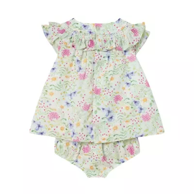 Rochie imprimeu - flori + chilotei - Mayoral  4-6 luni
