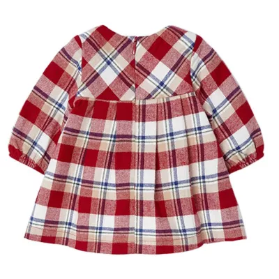 Rochie in carouri pentru nou-nascut ECOFRIENDS 12 luni