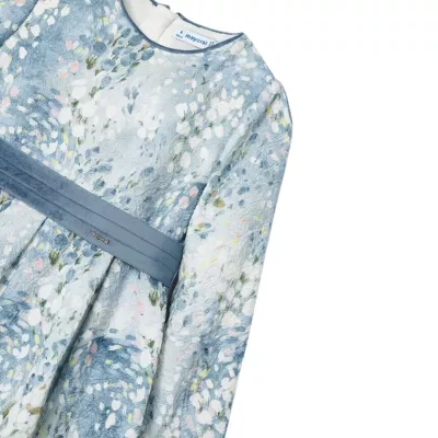 Rochie jacquard  imprimeu Pastel vernil - Mayoral  7 ani (122 cm)