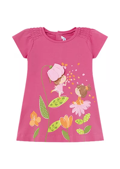 Rochie magenta imprimeu floral Better Cotton - Mayoral  18 luni (86 cm)