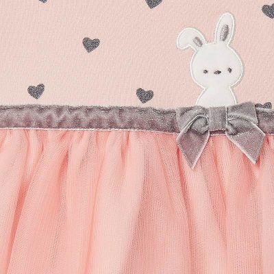 Rochie plus cu tul + bentita - Roz - Mayoral