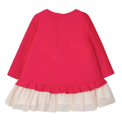 Rochie plus cu tul - Coral - Mayoral