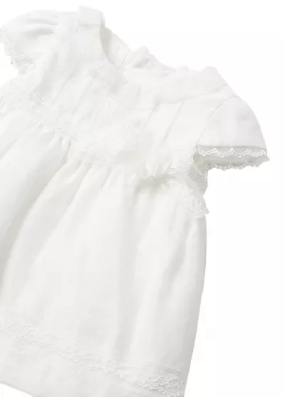Rochie sifon - alb - Mayoral   