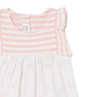 Rochie cu dungi + bentita - Roz - Mayoral  2-4 luni