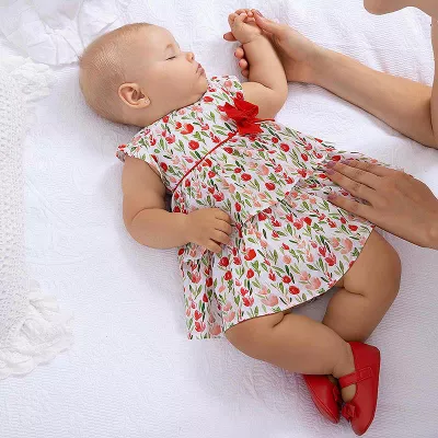 Rochie imprimeu - maci + chilotei - Mayoral 