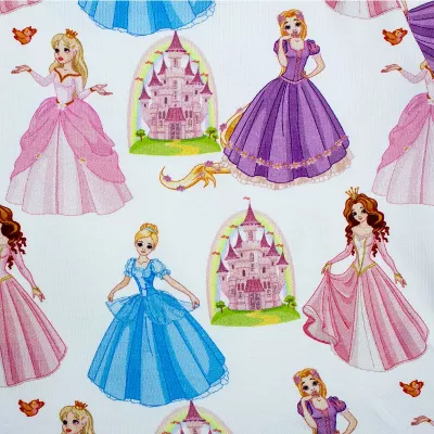 Rochita cu maneca lunga imprimeu printese din povesti 116 cm (5-6 ani)