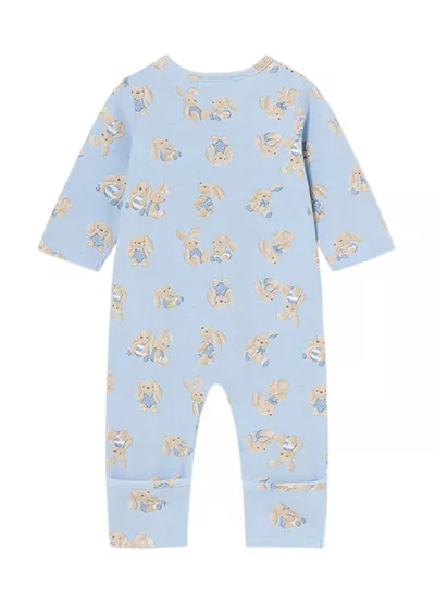 Salopeta (Pijama) bleu si  imprimeu iepurasi Better Cotton - Mayoral   
