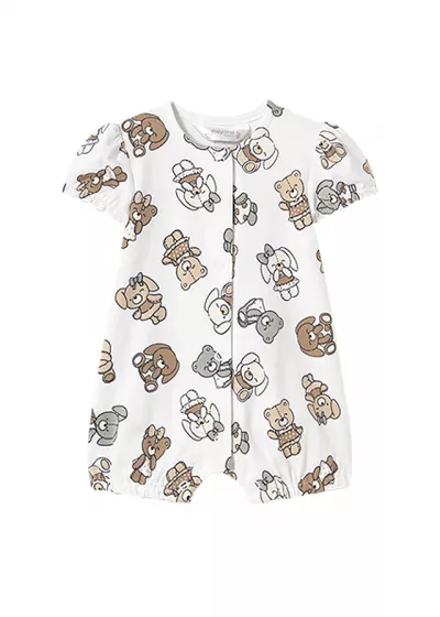 Salopeta (pijama) scurta - ursuleti - Mayoral 1-2 luni