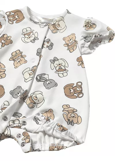 Salopeta (pijama) scurta - ursuleti - Mayoral 1-2 luni