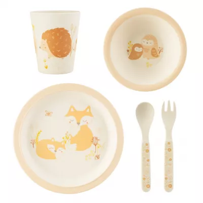 Set de masa din bambus - Prietenii din padure - Sass & Belle