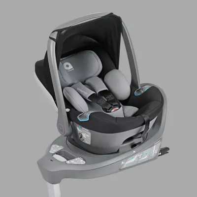 Scaun auto rotativ i-Size - Mettro Hub Dawn Grey, 40-105 cm - Apramo