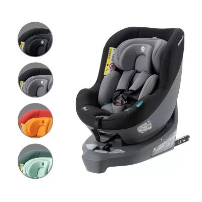 Scaun auto rotativ i-Size - Mettro Hub Dawn Grey, 40-105 cm - Apramo