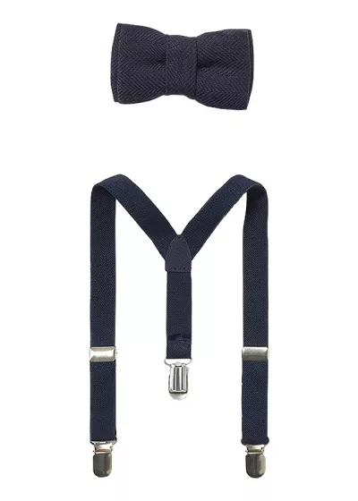 Set - Bretele + Papion - bleumarin - Mayoral 24 luni