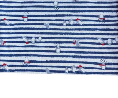 Set 2 body uri cu maneca scurta alb/rosu Pinguini 12 luni