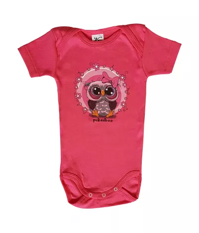 Set 2 body uri cu maneca scurta alb/roz PikaBoo