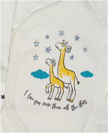 Set 2 body-uri cu maneca lunga - Girafa 1 luna
