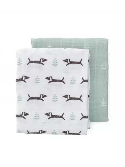 Set 2 museline 70x60 cm, model Dachsy