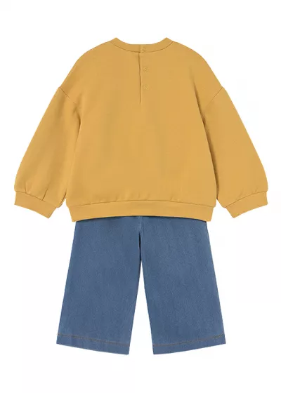 Set 2 piese - Bluza + blugi - galben/albastru - Mayoral  4 ani
