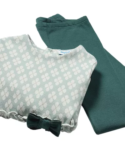 Set 2 piese - Bluza cu volane + Pantaloni - Mayoral   12 luni