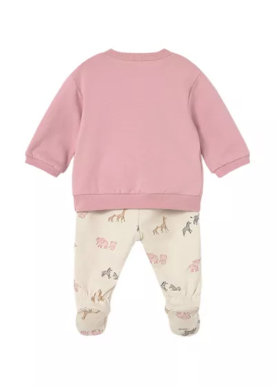 Set 2 piese - Bluza+pantaloni - roz/crem - Mayoral  12 luni