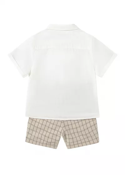 Set 2 piese - camasa eleganta + pantaloni scurti - Mayoral  12 luni