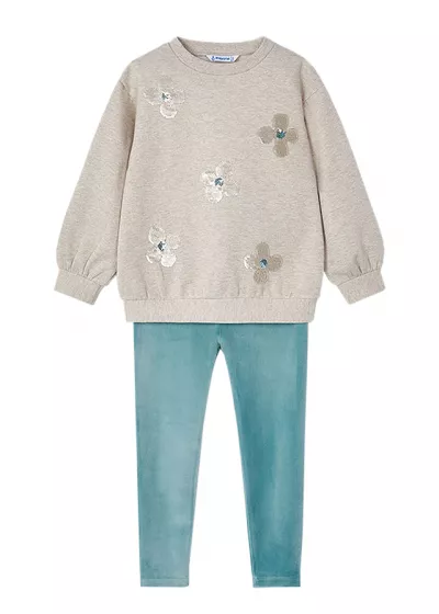 Set 2 piese - Colanti + Bluza cu paiete - Mayoral  