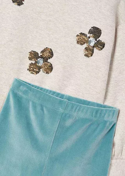 Set 2 piese - Colanti + Bluza cu paiete - Mayoral  