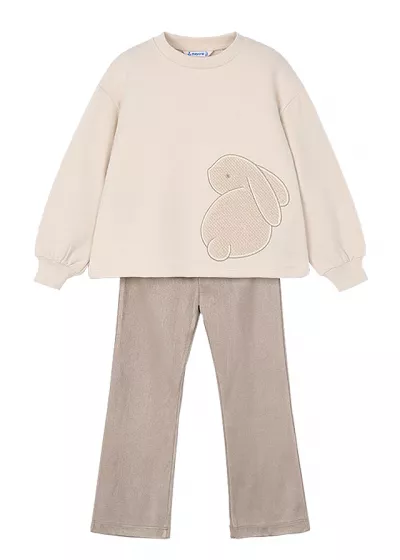 Set 2 piese - Colanti+bluza - broderie crem - Mayoral  10 ani