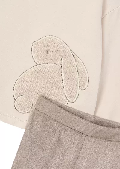 Set 2 piese - Colanti+bluza - broderie crem - Mayoral  10 ani