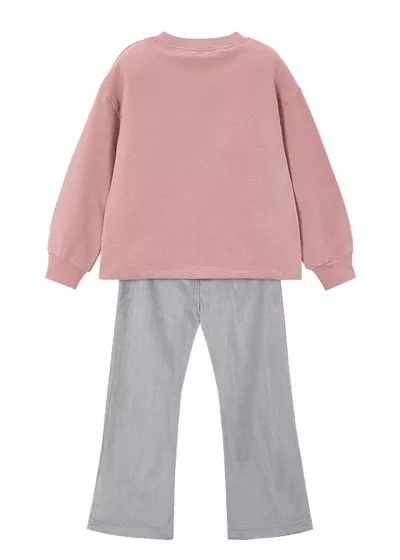 Set 2 piese - Colanti+bluza - broderie roz - Mayoral  