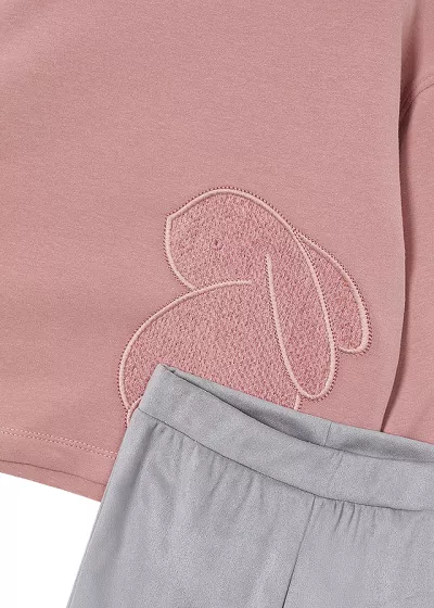 Set 2 piese - Colanti+bluza - broderie roz - Mayoral  10 ani