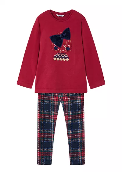 Set 2 piese - Colanti carouri + Bluza - Mayoral  5 ani