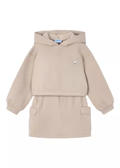Set 2 piese - Fusta+hanorac Cargo - bej - Mayoral   8 ani