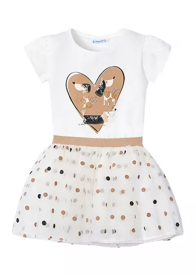 Set 2 piese - Fusta tul+tricou - catei - Mayoral   6 ani