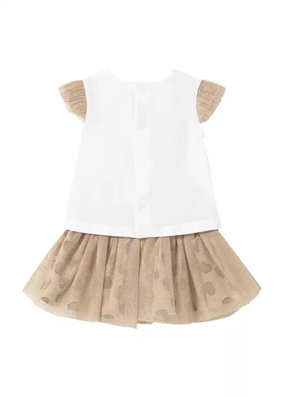 Set 2 piese - Fusta tul+tricou - inimioara - Mayoral   12 luni