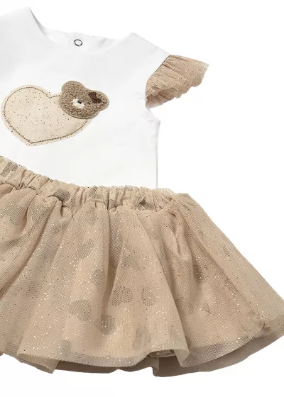 Set 2 piese - Fusta tul+tricou - inimioara - Mayoral   12 luni