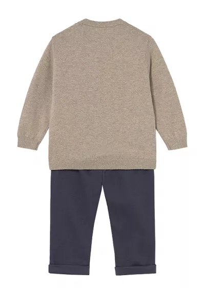 Set 2 piese - Pulover + pantaloni - gri/bleumarin - Mayoral 3 ani
