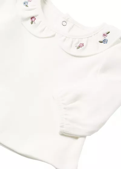 Set 2 piese - Salopeta + bluza maneca lunga si guler cu volan - Mayoral    12 luni