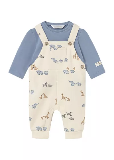 Set 2 piese - Salopeta cu bretele + bluza - Mayoral 6-9 luni