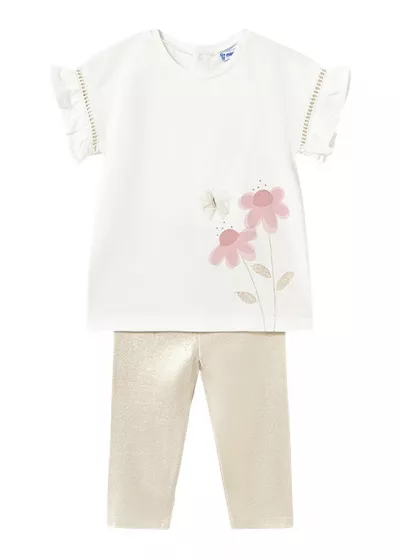 Set 2 piese - Tricou + Colanti - aplicatie tul - Mayoral  
