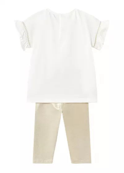 Set 2 piese - Tricou + Colanti - aplicatie tul - Mayoral  4 ani