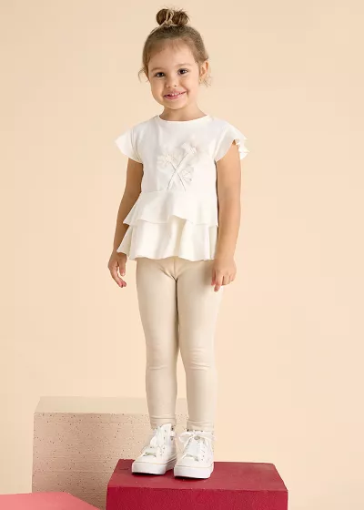 Set 2 piese - Tricou + colanti - Flori - Mayoral 7 ani