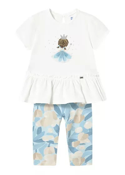 Set 2 piese - Tricou + Colanti - volane - Mayoral   4 ani