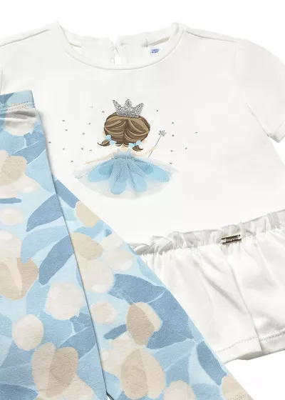 Set 2 piese - Tricou + Colanti - volane - Mayoral   4 ani