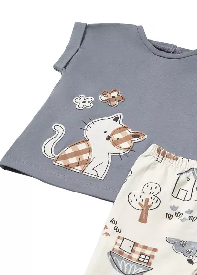 Set 2 piese - Tricou+colanti - pisica - Mayoral 