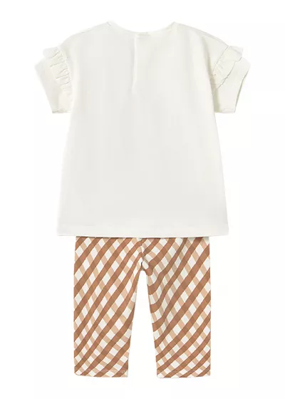 Set 2 piese - Tricou cu volanas+colanti - casuta - Mayoral  4 ani