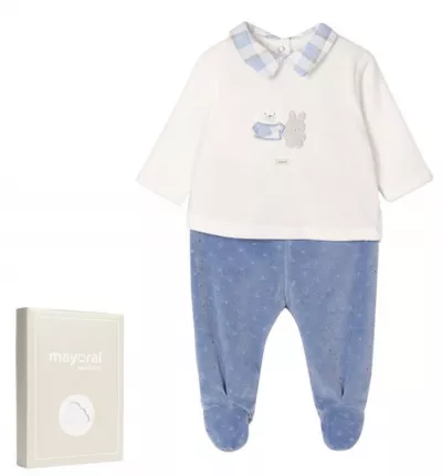Set 2 piese - Pantaloni cu botosei + Bluza - ECOFRIENDS - Mayoral 1-2 luni